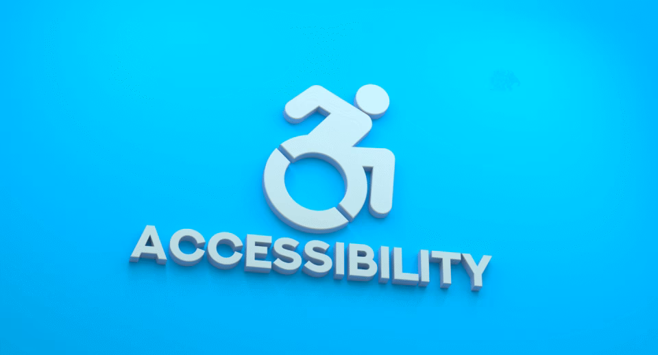 An image showing the handicapped symbol and the word Accessibility