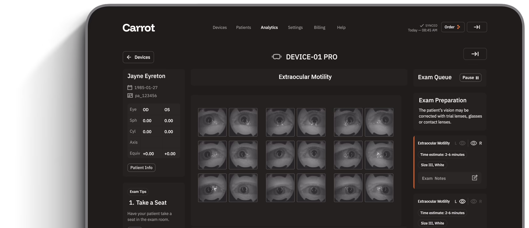 ocular motility testing