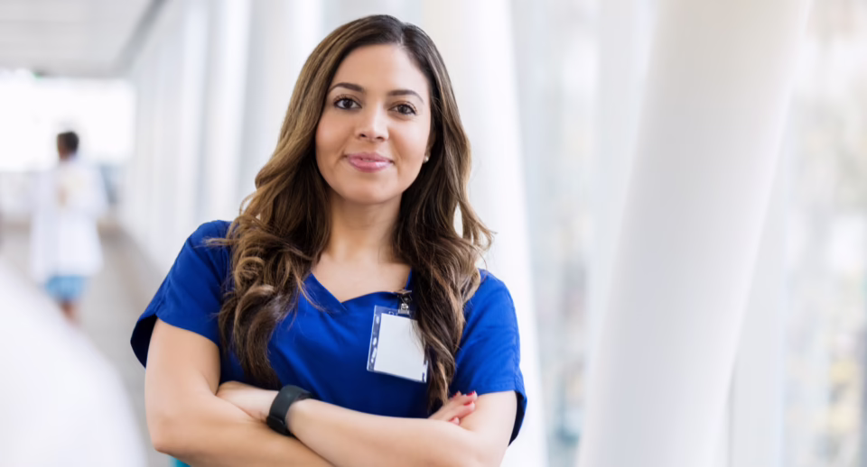 A smiling eye doctor