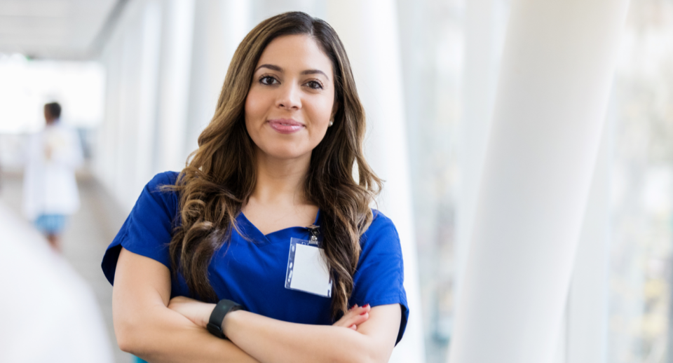 A smiling eye doctor